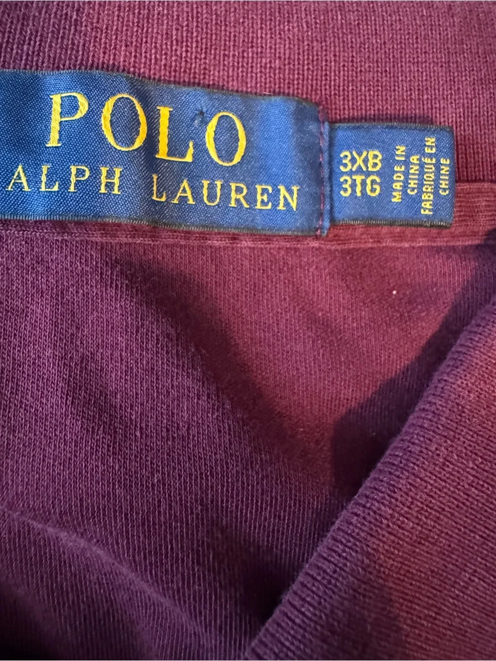 Ralph Lauren Polo Shirt Mens 3XB Maroon Short Sleeve Preppy Pony Big & Tall